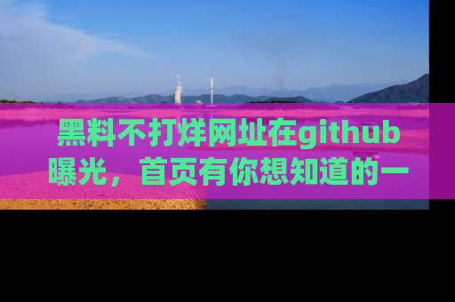 黑料不打烊网址在github曝光，首页有你想知道的一切幽默趣事，快来看看