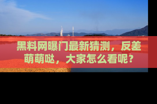 黑料网曝门最新猜测，反差萌萌哒，大家怎么看呢？