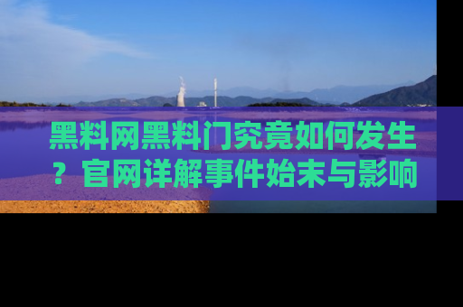 黑料网黑料门究竟如何发生？官网详解事件始末与影响