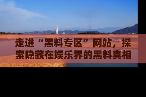 走进“黑料专区”网站,探索隐藏在娱乐界的黑料真相